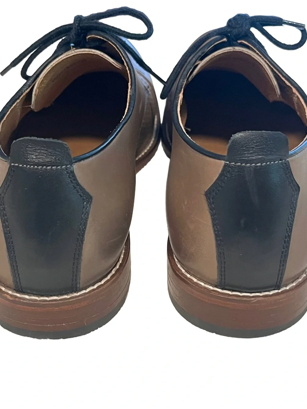 Penny Luck Dreamer Men's Gray Brown Sz 10 Leather Oxford Shoe EUC